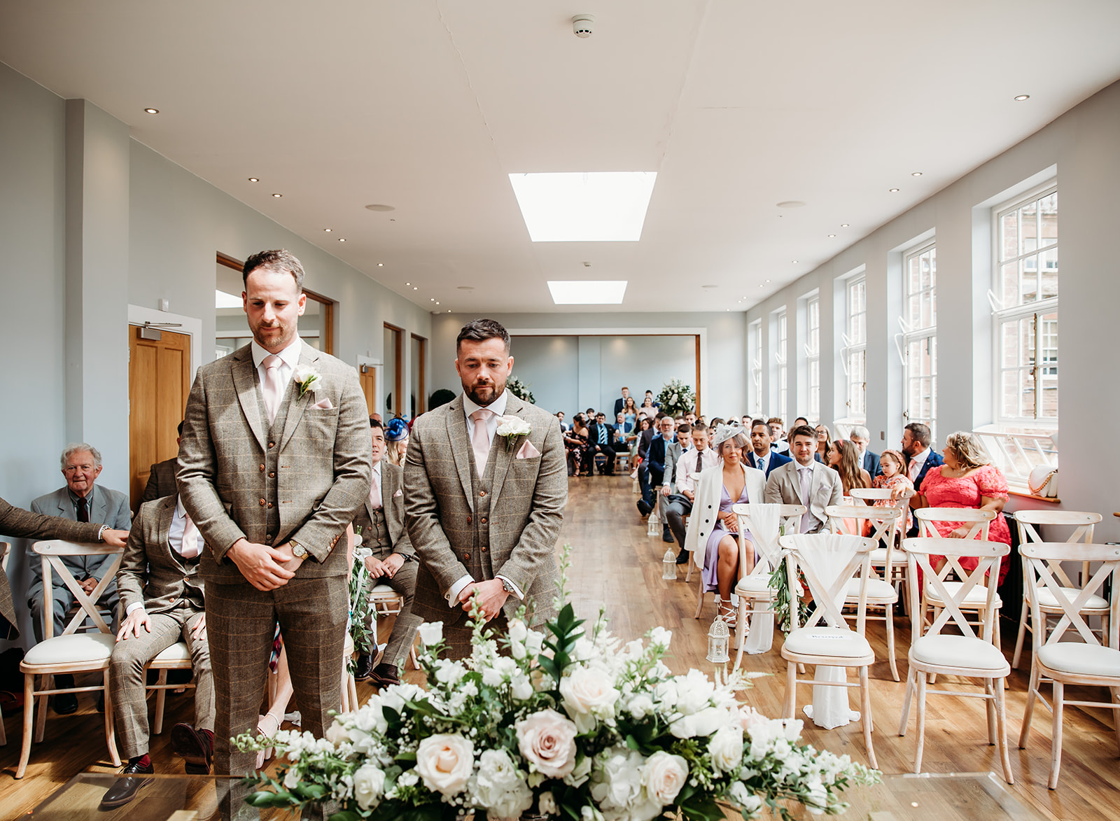Good waiting for bride at Bredenbury Court Barns wedding venue