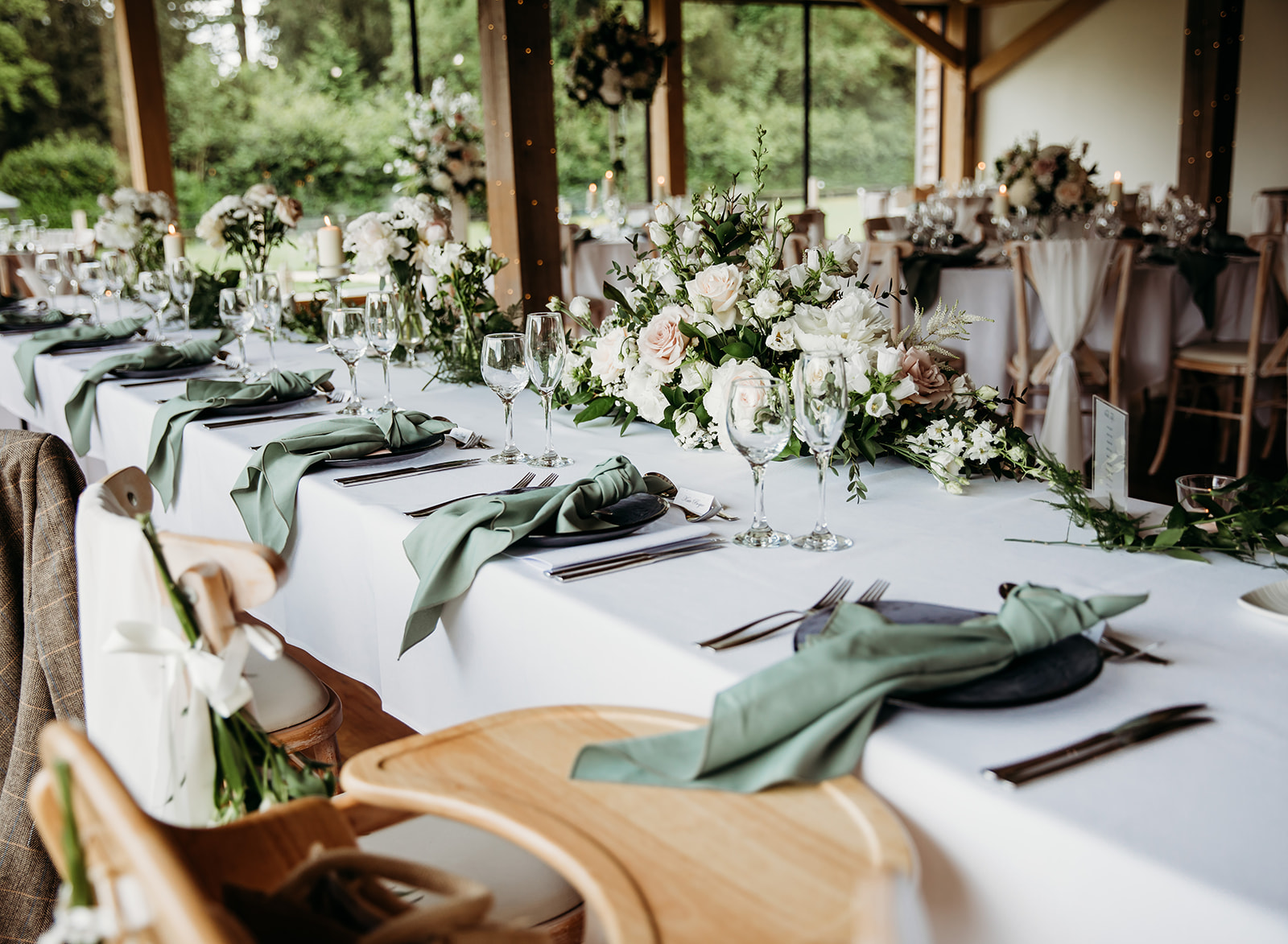 Bredenbury court barns interior wedding breakfast styling