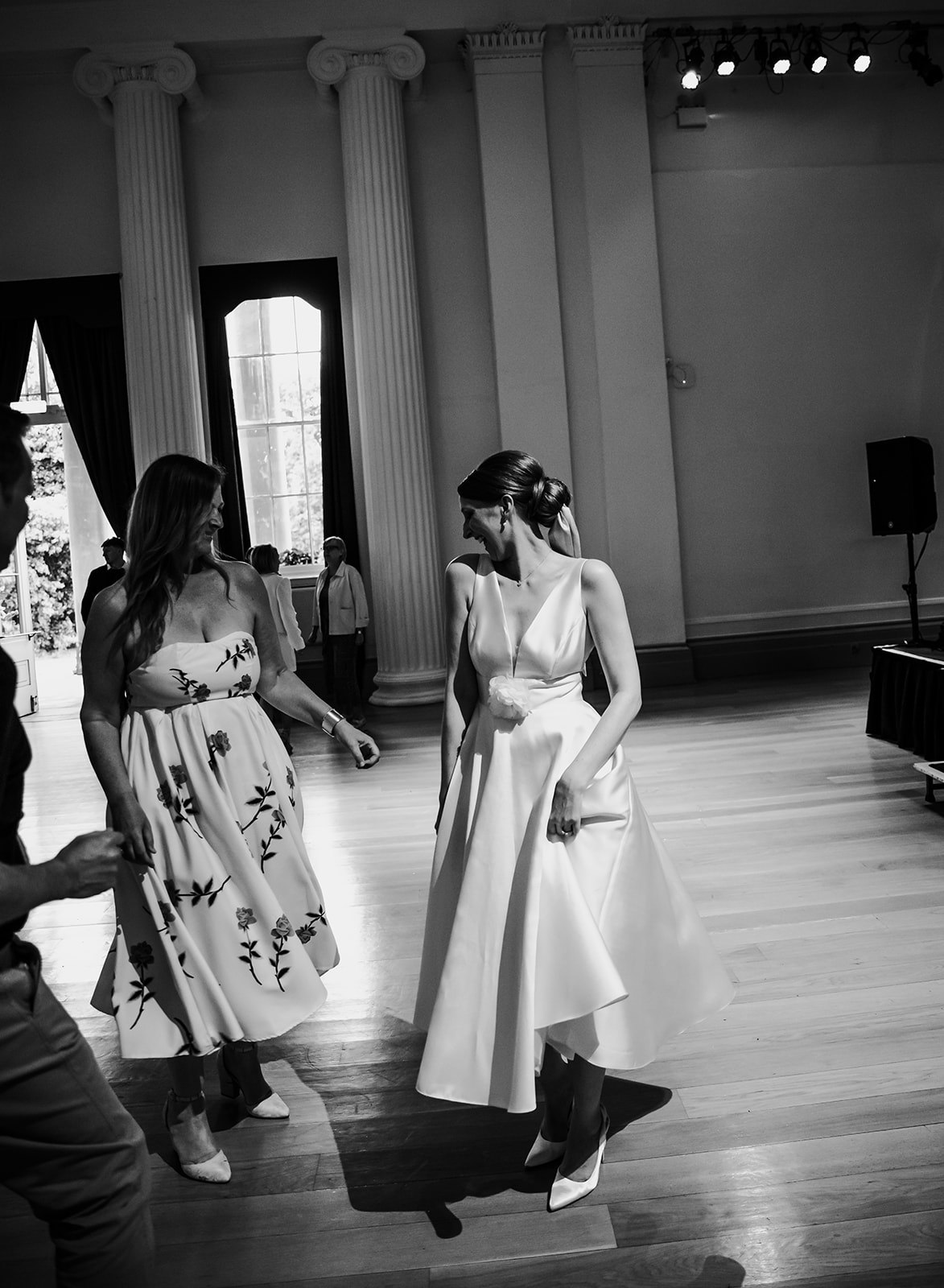 Dancing in Pittville Pump Room in Cheltenham at wedding reception