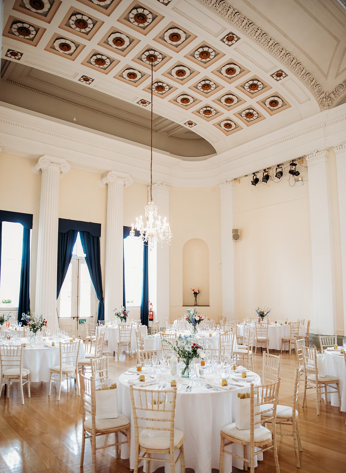 Interior of Pittville pump room grand hall in Cheltenham